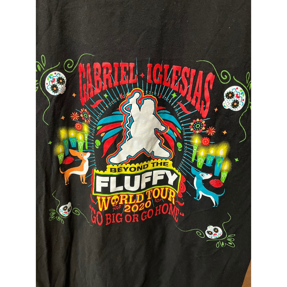 Gabriel Iglesias Beyond the Fluffy World Tour 2020 Black T-Shirt Mens Medium